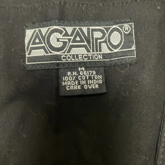 vintage black embroidered vest size medium - Picture 3 of 7